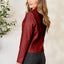 Veste zippée classique à col pour femmes pour une élégance au quotidien