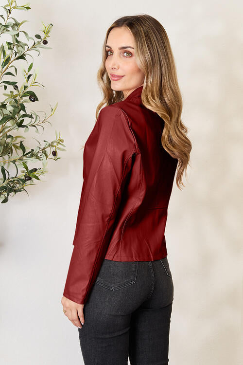 Veste zippée classique à col pour femmes pour une élégance au quotidien