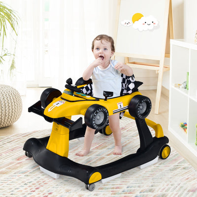 4-in-1 Foldable Activity Push Walker - Yellow