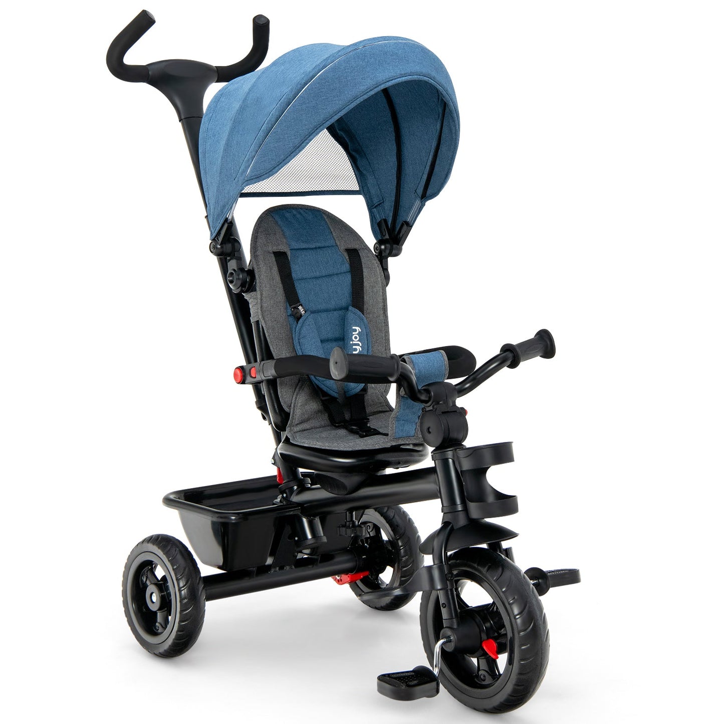 4-in-1 Baby Tricycle Toddler Trike - Blue