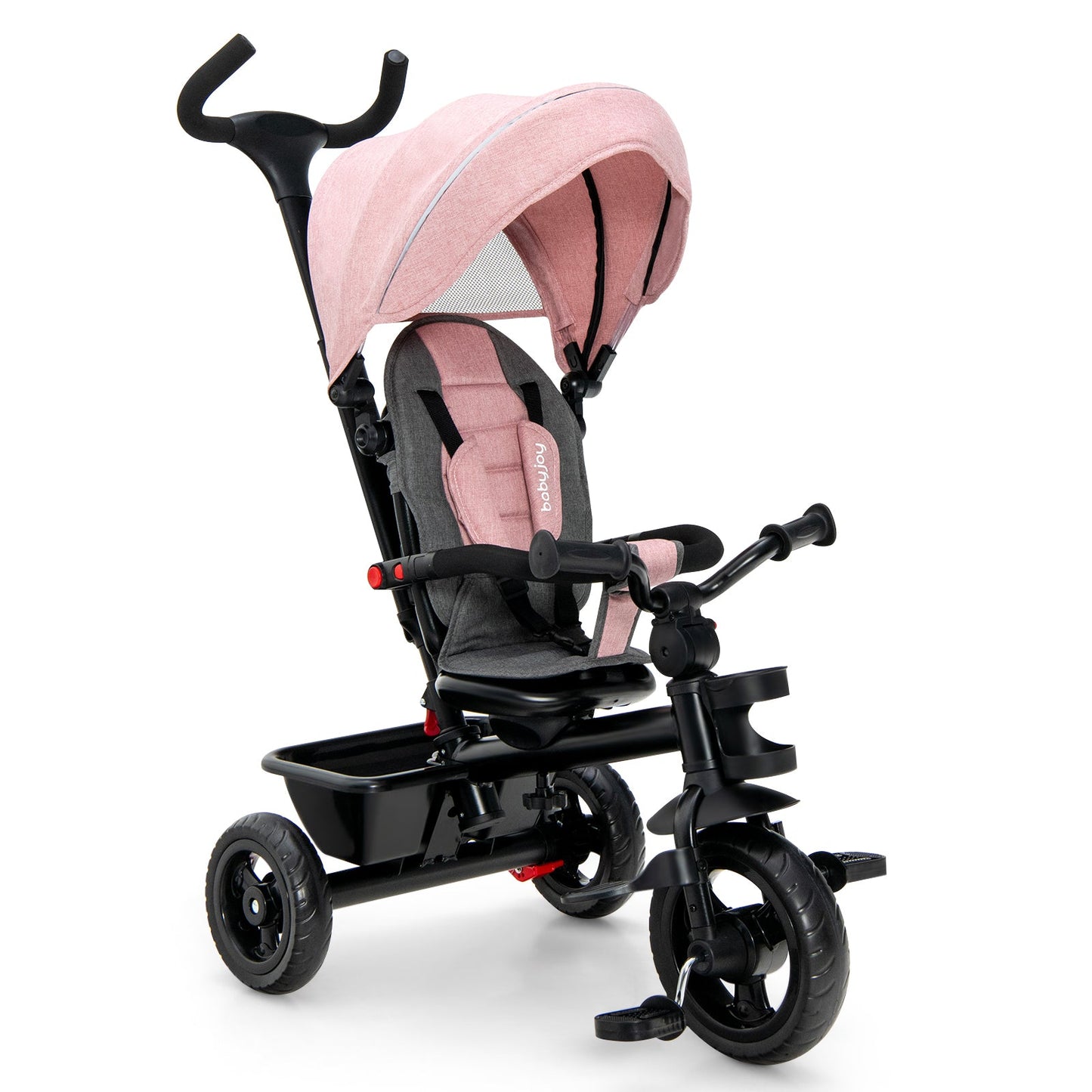 4-in-1 Baby Tricycle Toddler Trike - Pink