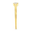 Bague en diamant Miracle Set en argent sterling plaqué or jaune 14K - Taille 6