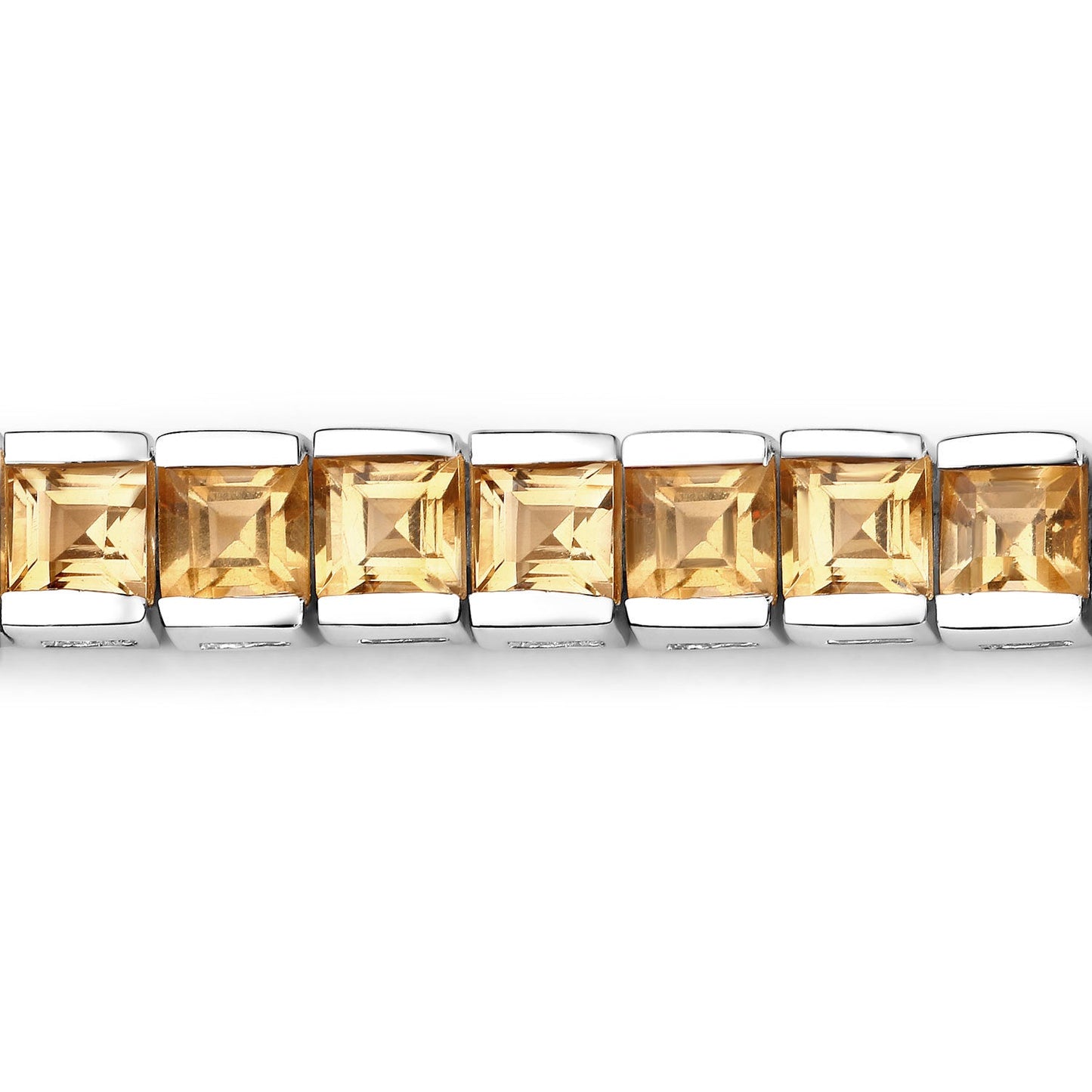 Bracelet en argent sterling de 8,25 carats en citrine véritable