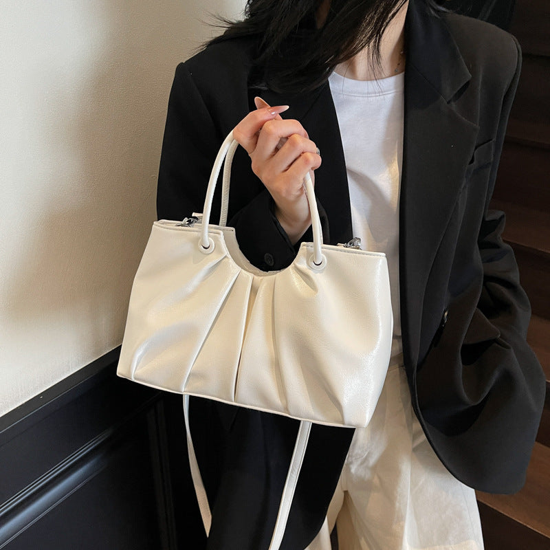 Bolso de hombro con forma de nube plisada Niche para mujeres