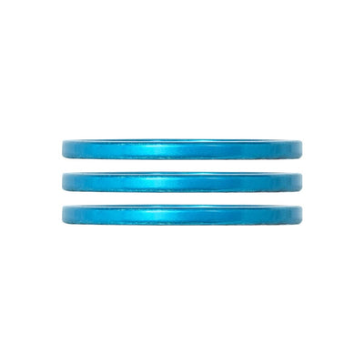 Industry Nine iRiX Headset Spacer - 1-1/8'' Height: 2.5mm Aluminum Turquoise (3pcs)