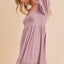 Summer Ruffled Hem Square Neck Balloon Sleeve Mini Dress