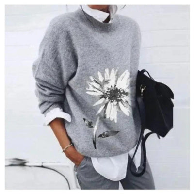 Stylish Long Sleeve Pullover Sweater for Women