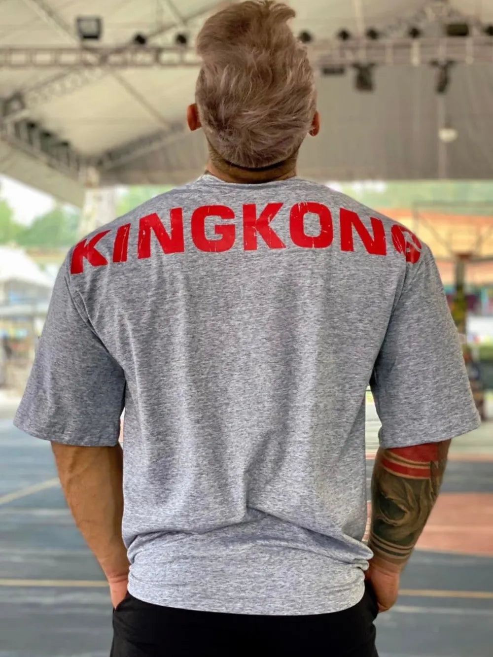 T-shirt à col rond KING KONG pour hommes grandes tailles