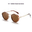 Lunettes de soleil rétro à monture ronde avec verres réfléchissants