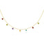 14k Yellow Gold Cable Chain Necklace with Multi-Tone Charms