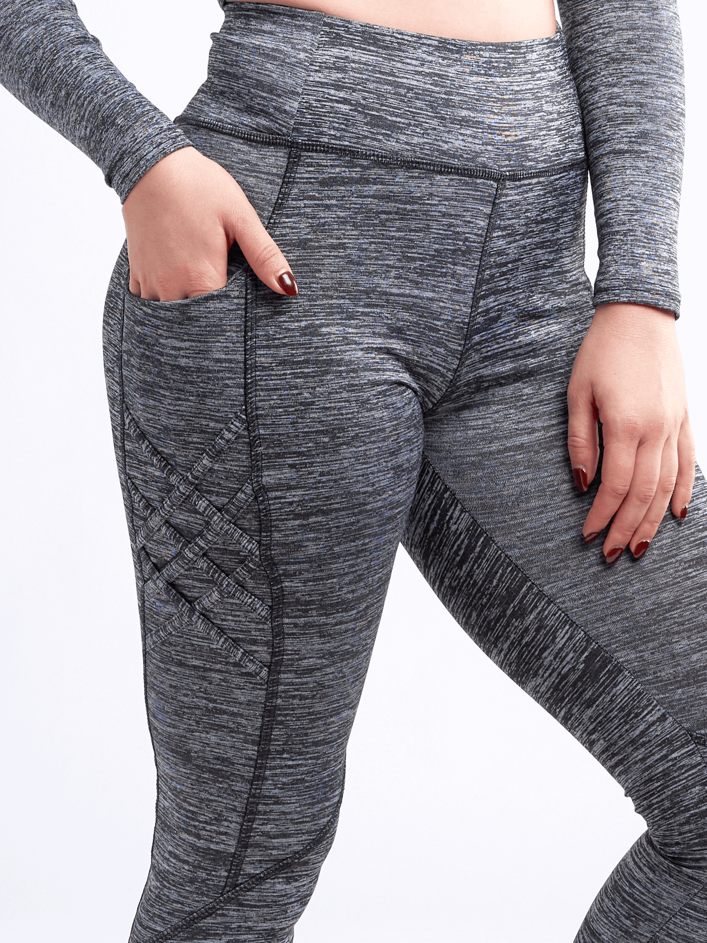 JupiterGear High-Waisted Criss-Cross Leggings with Pockets