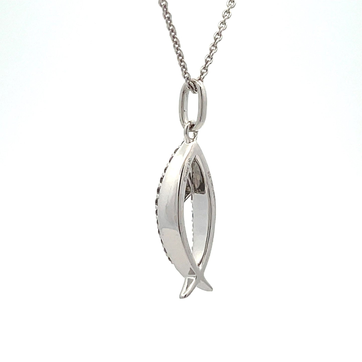 .17ct Pendentif Croisé Religieux en Argent Sterling et Or 10KT