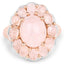 Bague cocktail en morganite plaquée or rose 14K en argent sterling