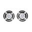 Pendientes de Stud con Halo de Diamantes en Plata Esterlina Baño de Rodio Negro