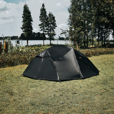 Tienda de Camping de Doble Capa para Cuatro Estaciones con Poste de Aluminio