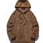 Hoodie en Fleece à Manches Longues avec Cordon de Serrage pour Homme