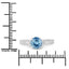 Bague de fiançailles en or blanc 14K avec saphir bleu et diamants de 1,90 carat