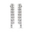 Boucles d'oreilles asymétriques à double anneau en diamant en or blanc 14K