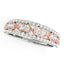 14k White and Rose Gold Double Diamond Infinity Band