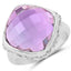 8.40 Carat Genuine Amethyst Sterling Silver Engagement Ring