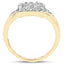 14K Yellow Gold Plated Diamond Cocktail Ring