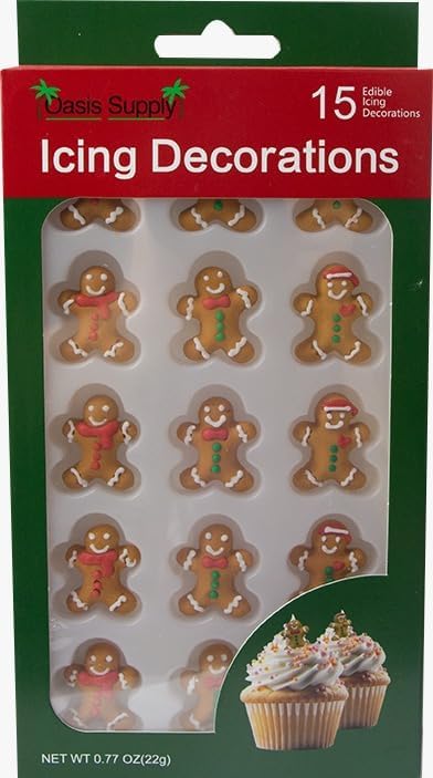 Christmas Edible Cake Decorations - 45 Festive Pieces