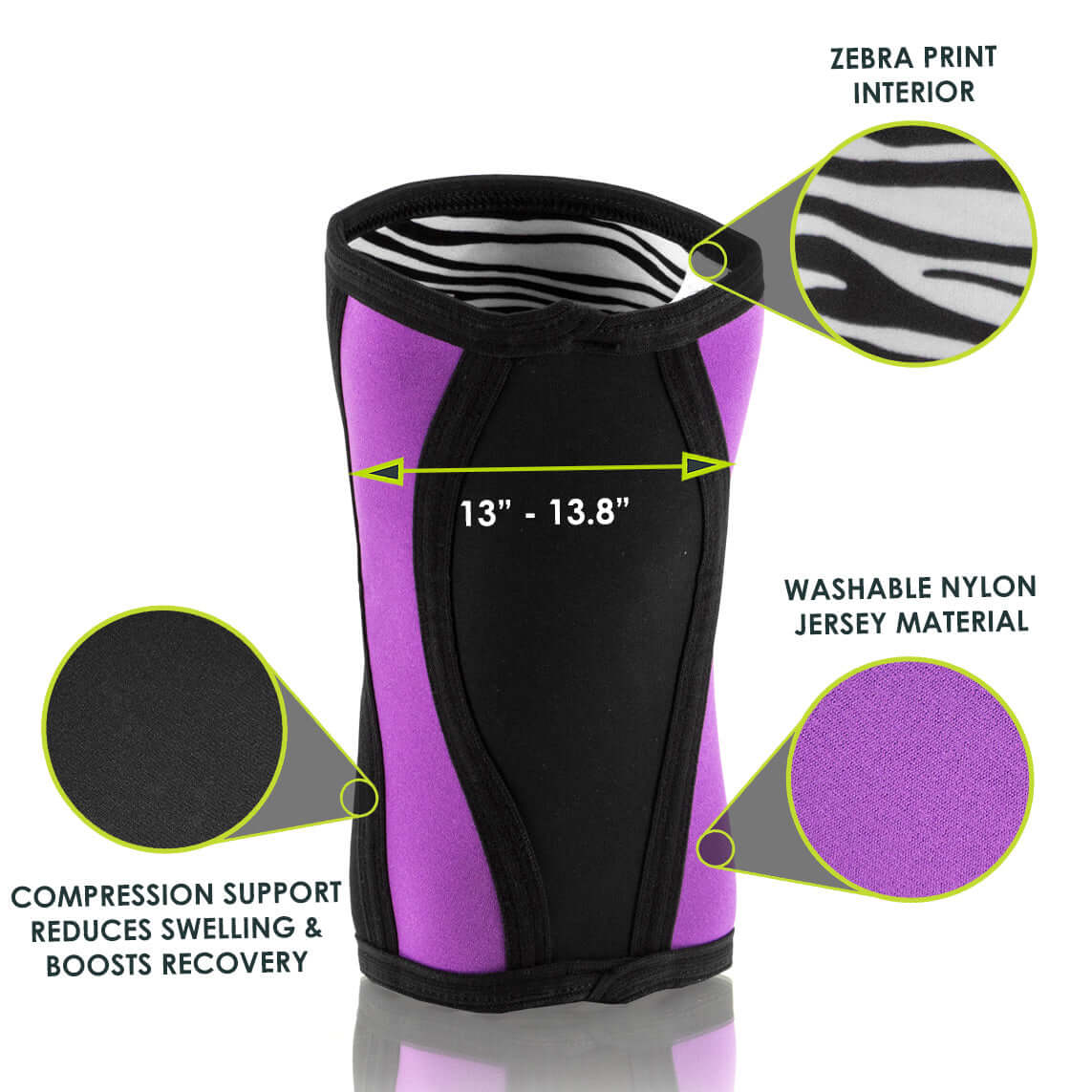 Manchon de genou ProsourceFit - Violet