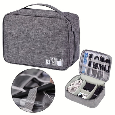 Portable Electronics Organizer Bag - Waterproof Travel Case