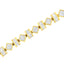Bracelet en or jaune 14K avec diamants en lien géométrique