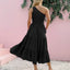 Vestido sin mangas de un solo hombro con fruncido elegante