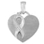 .925 Sterling Silver Diamond Heart Pendant Necklace