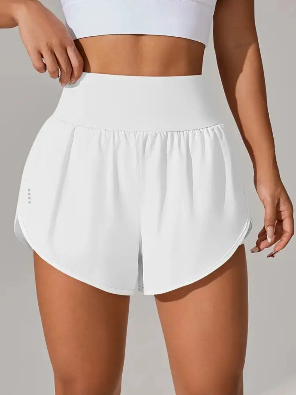 Shorts Actifs Taille Haute avec Poches