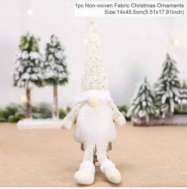 Muñeco de Navidad Gnomo Sin Rostro - Decoración Navideña Caprichosa