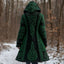 Long Loose-fitting Hooded Coat with 3D Digital Print