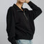 Sweatshirt à col zippé mi-haut à épaules tombantes Umgee