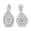 Boucles d'oreilles en diamant taille ronde en or blanc 10k - 0,75 cttw