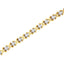 Bracelet en lien en argent sterling plaqué or jaune 10K avec diamants - Taille 7,25"