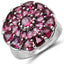 Bague de fiançailles en argent sterling rhodolite de 5,08 carats