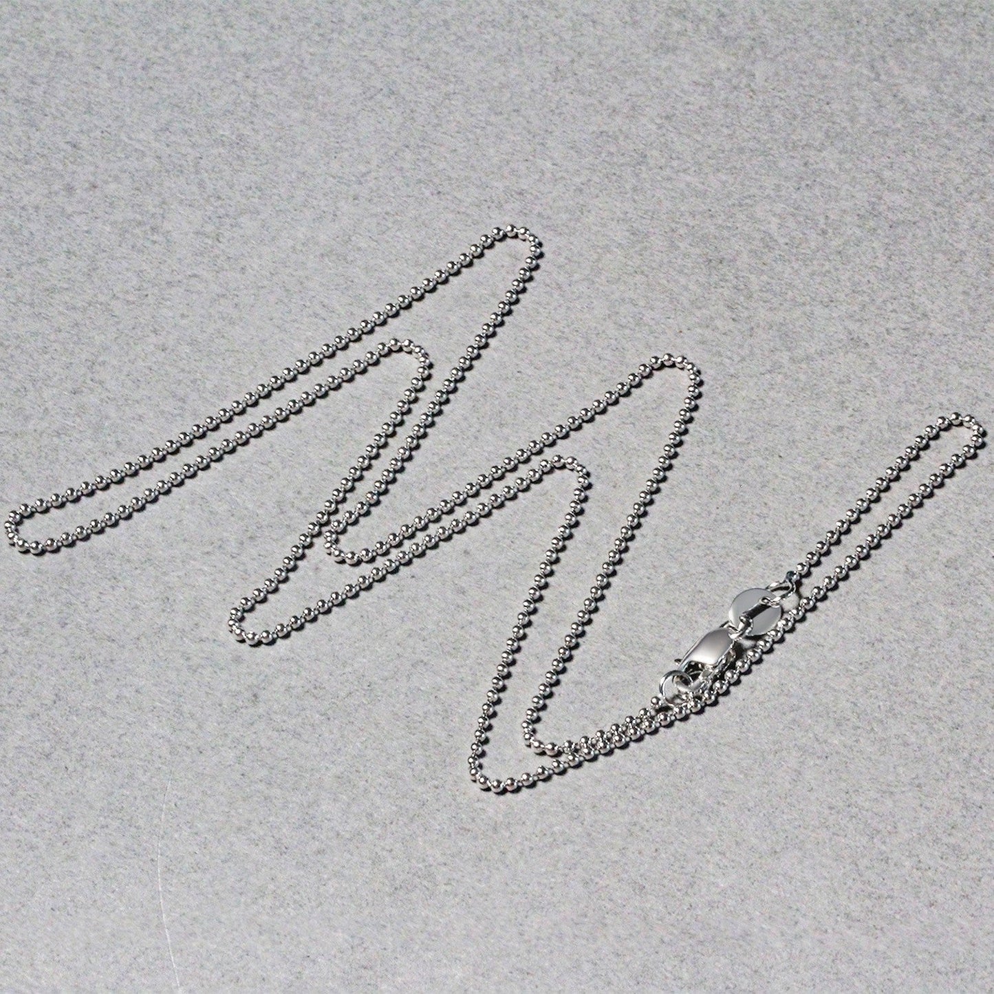Chaîne à perles en or blanc 14 carats - Élégance de 1,0 mm