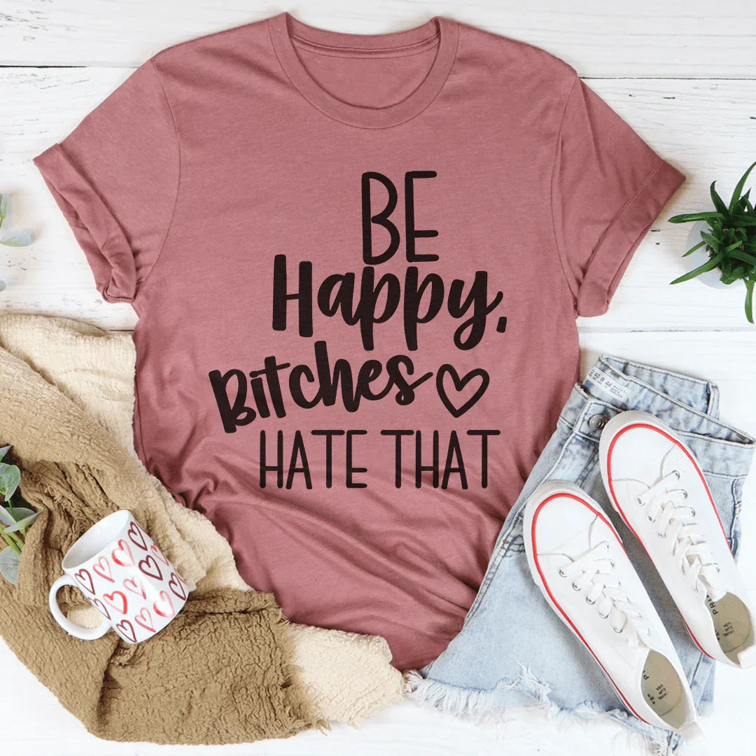 Camiseta Be Happy - Comodidad de Algodón Suave
