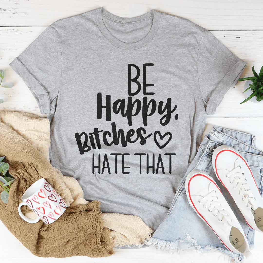 Camiseta Be Happy - Comodidad de Algodón Suave