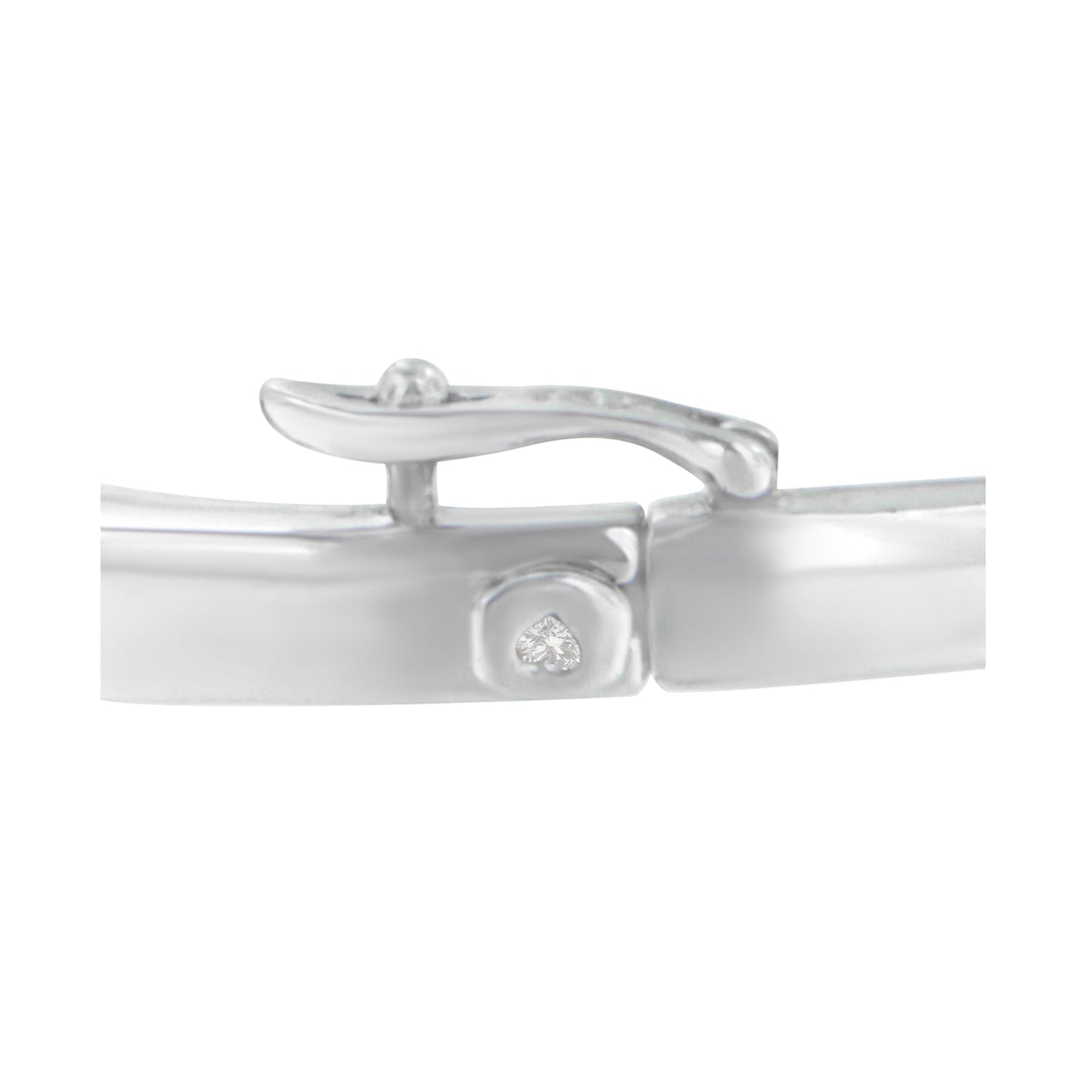 Brazalete de Diamantes de Corte Princesa de Oro de Dos Tonos de 14K