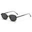 Lunettes de soleil carrées rétro en métal avec protection UV
