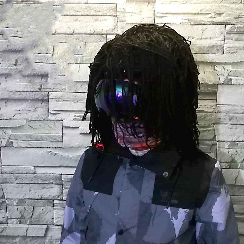 Cubierta de casco de esquí con dreadlocks reggae jamaicanos