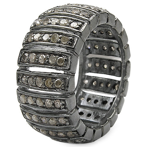 Bague de fiançailles en argent sterling .925 avec diamant TLB véritable de 1,25 carat