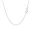 Chaîne à perles en or blanc 14k avec taille diamant - 1,0 mm