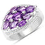 Bague en argent sterling .925 avec améthyste véritable de 1,91 carat