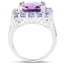 6.63 Carat Genuine Amethyst and Tanzanite Sterling Silver Ring