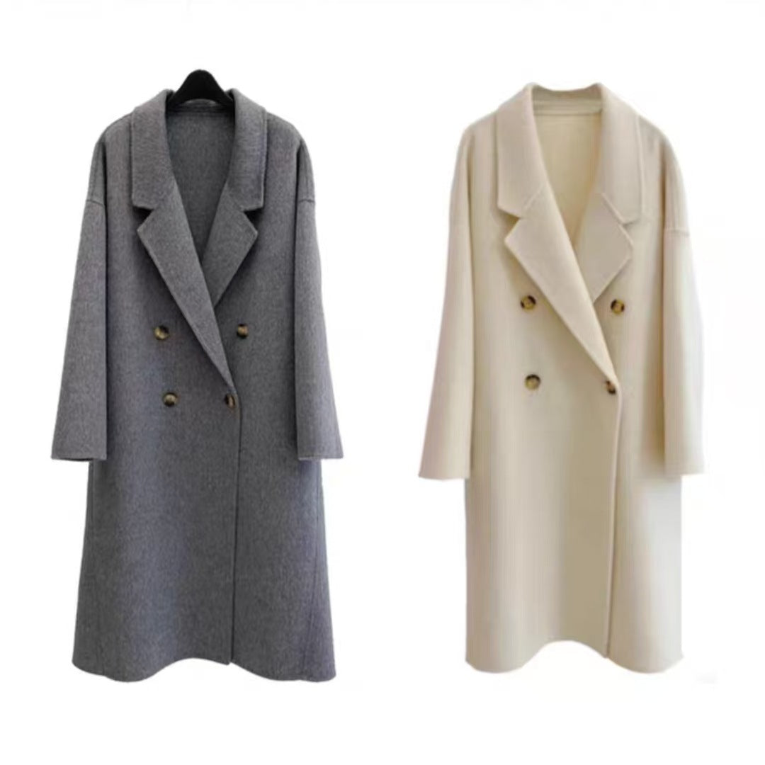 Manteau en laine double face - Style long et longueur étendue