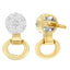 Pendientes de diamantes de oro amarillo de 14K - 1/2 cttw